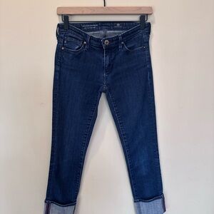 AG Adriano Goldschmied Dark Indigo Cropped Ankle Jeans - Slim Fit